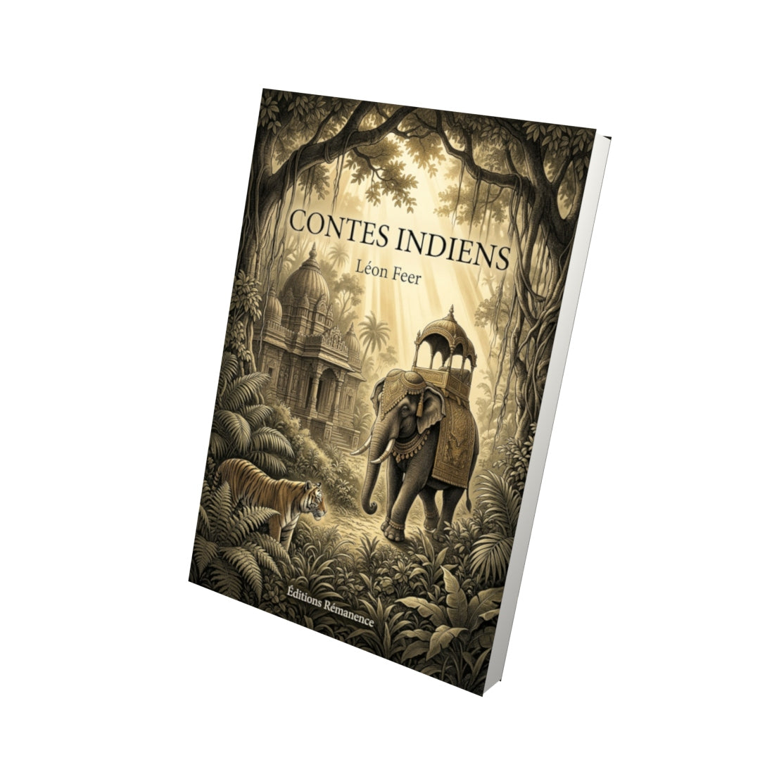 Livre Contes indiens par Léon Feer - Vue 3D - Editions Remanence