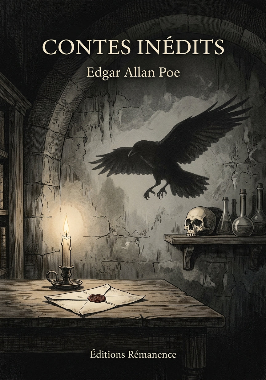 Livre Contes inédits par Edgar Allan Poe - Couverture - Editions Remanence