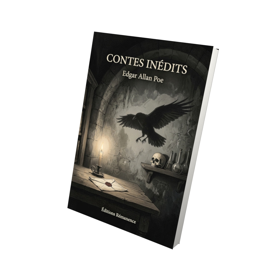 Livre Contes inédits par Edgar Allan Poe - Vue 3D - Editions Remanence