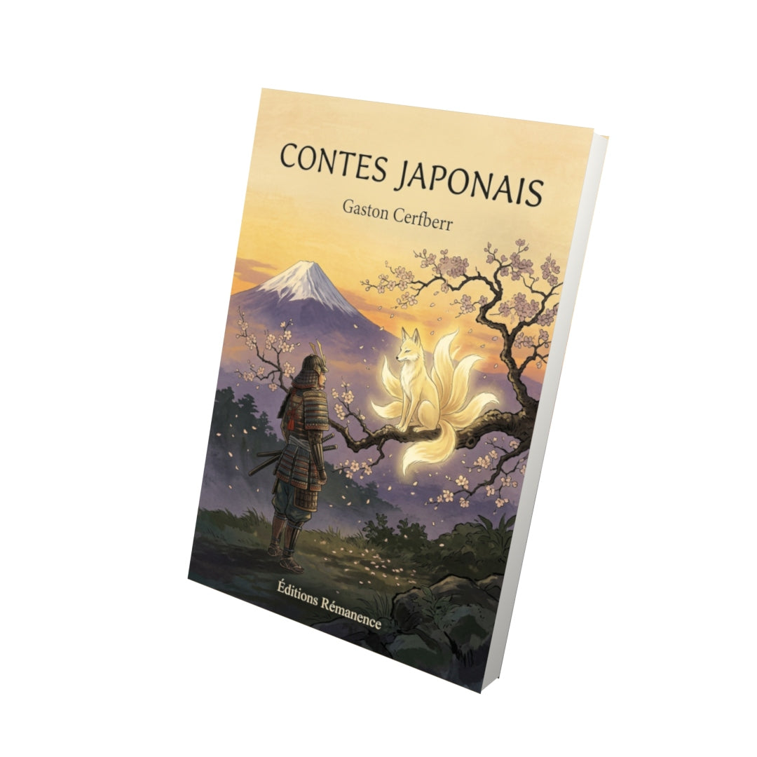 Livre Contes japonais par Gaston Cerfberr - Vue 3D - Editions Remanence