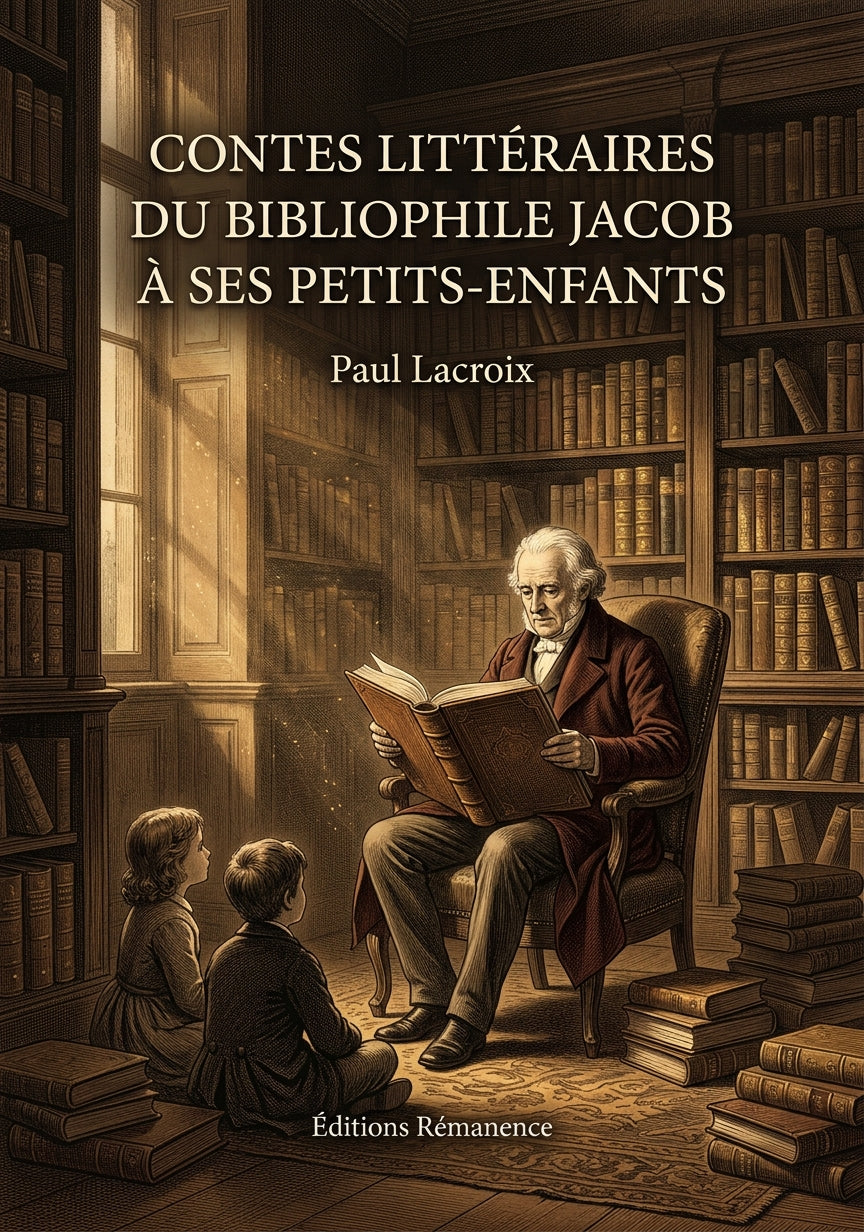 Livre Contes littéraires du bibliophile Jacob à ses petits-enfants par Paul Lacroix - Couverture - Editions Remanence