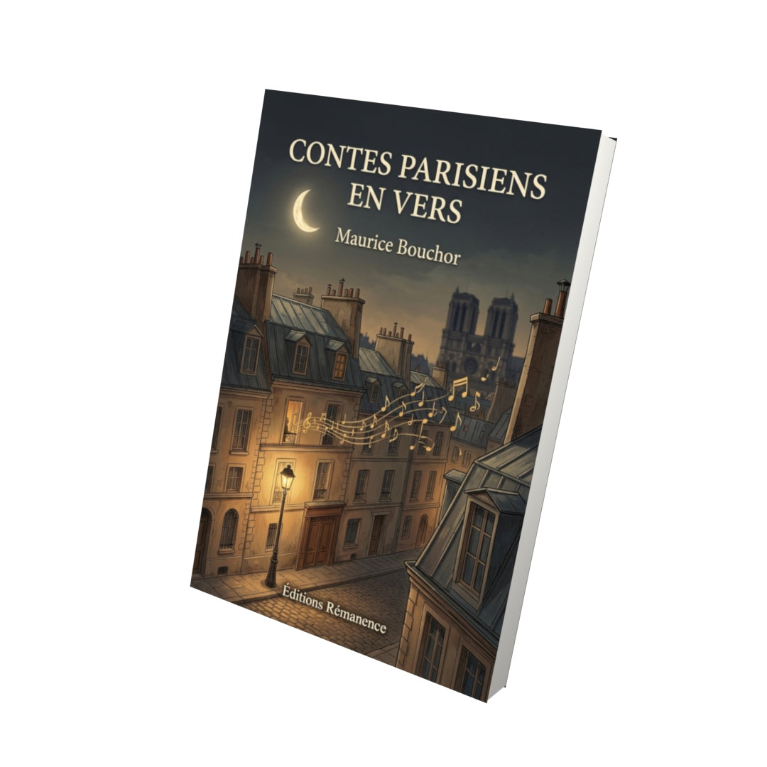 Livre Contes parisiens en vers par Maurice Bouchor - Vue 3D - Editions Remanence