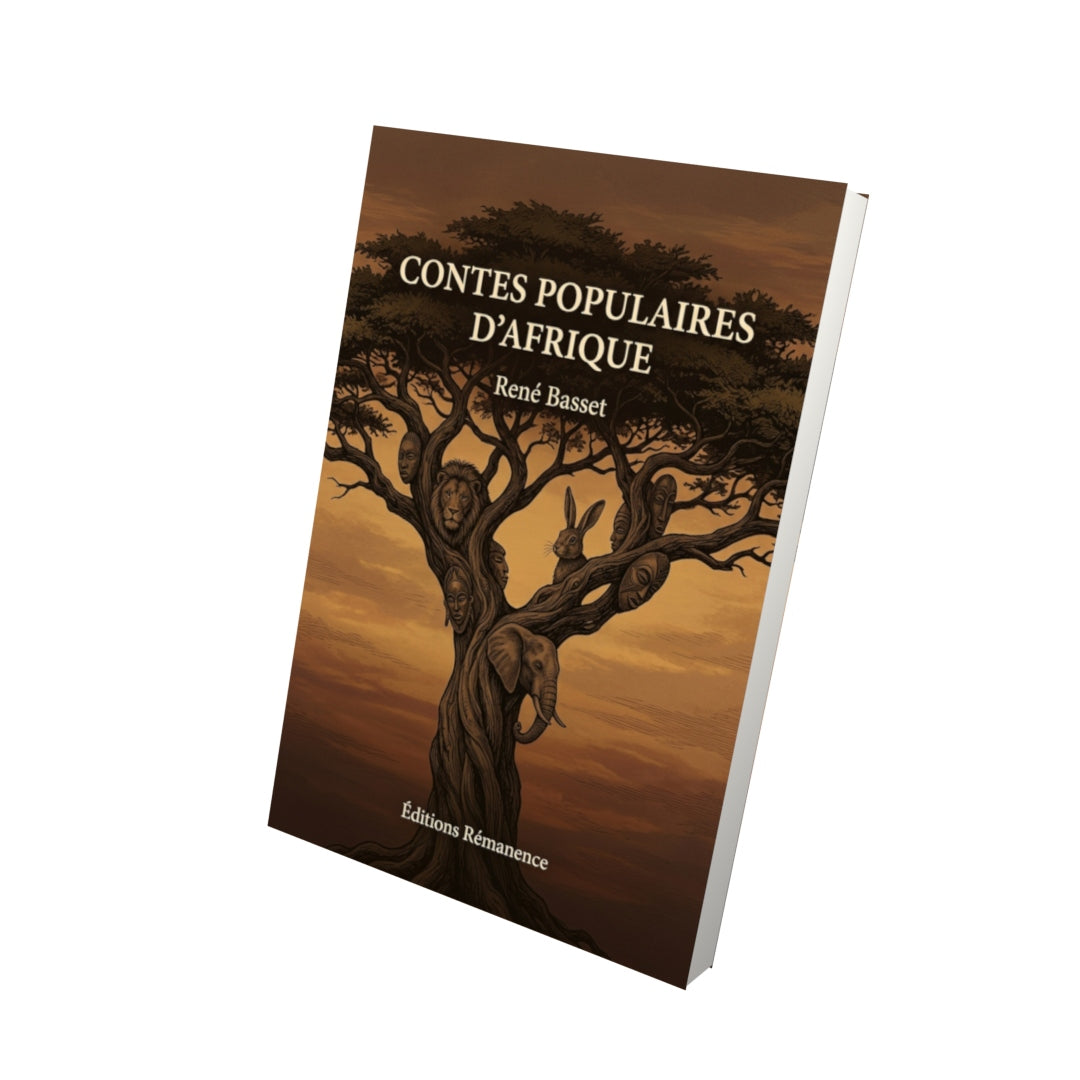 Livre Contes populaires d’Afrique par René Basset - Vue 3D - Editions Remanence