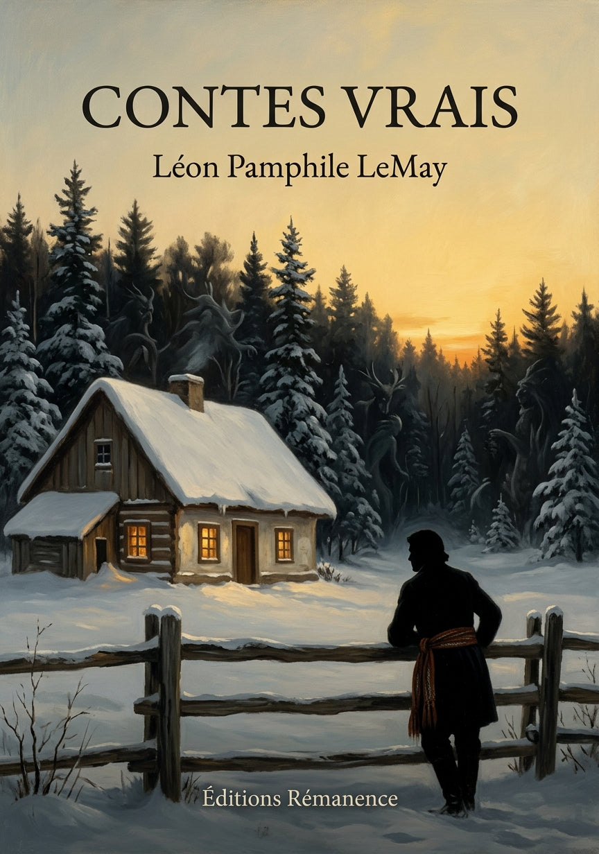 Livre Contes vrais par Léon Pamphile LeMay - Couverture - Editions Remanence