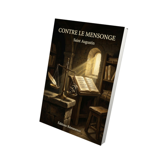 Livre Contre le mensonge - Saint Augustin - Vue 3D - Editions Remanence