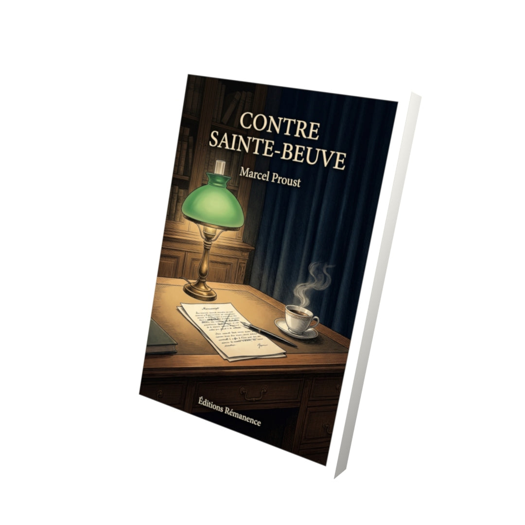 Livre Contre Sainte-Beuve par Marcel Proust - Vue 3D - Editions Remanence