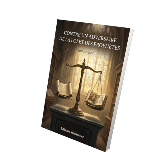 Livre Contre un adversaire de la loi et des prophètes - Saint Augustin - Vue 3D - Editions Remanence