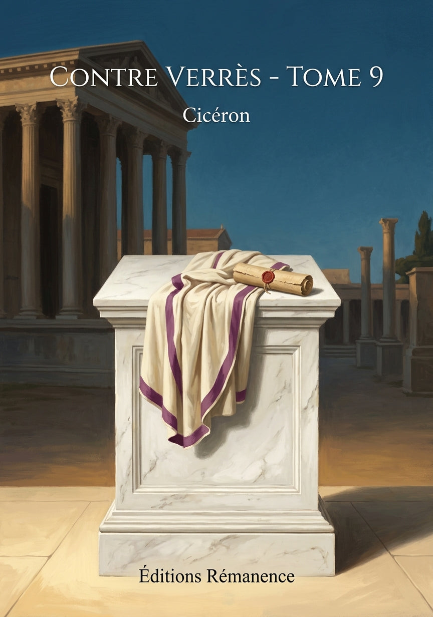 Livre Contre Verrès - Tome 9 par Cicéron - Couverture - Editions Remanence