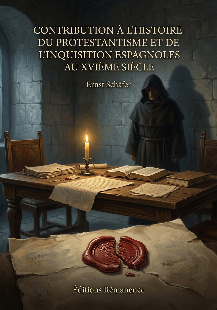 Livre Contribution à l'histoire du protestantisme et de l'Inquisition espagnoles au XVIème siècle par Ernst Schäfer - Couverture - Editions Remanence