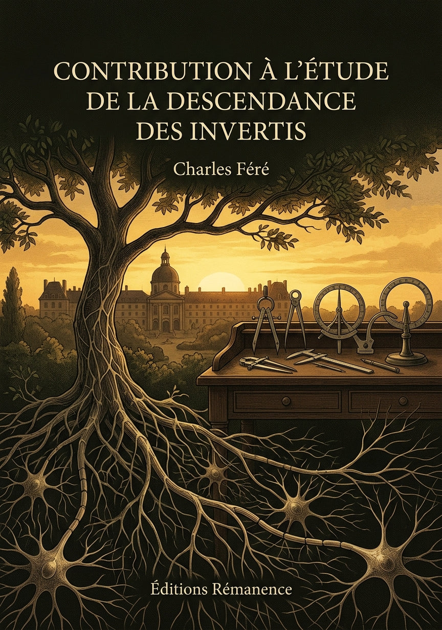 Livre Contribution à l’étude de la descendance des invertis par Charles Féré - Couverture - Editions Remanence
