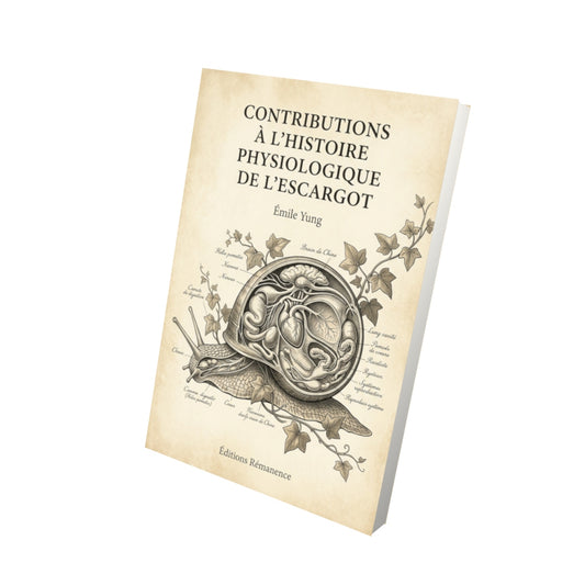 Livre Contributions à l’histoire physiologique de l’escargot par Émile Yung - Vue 3D - Editions Remanence
