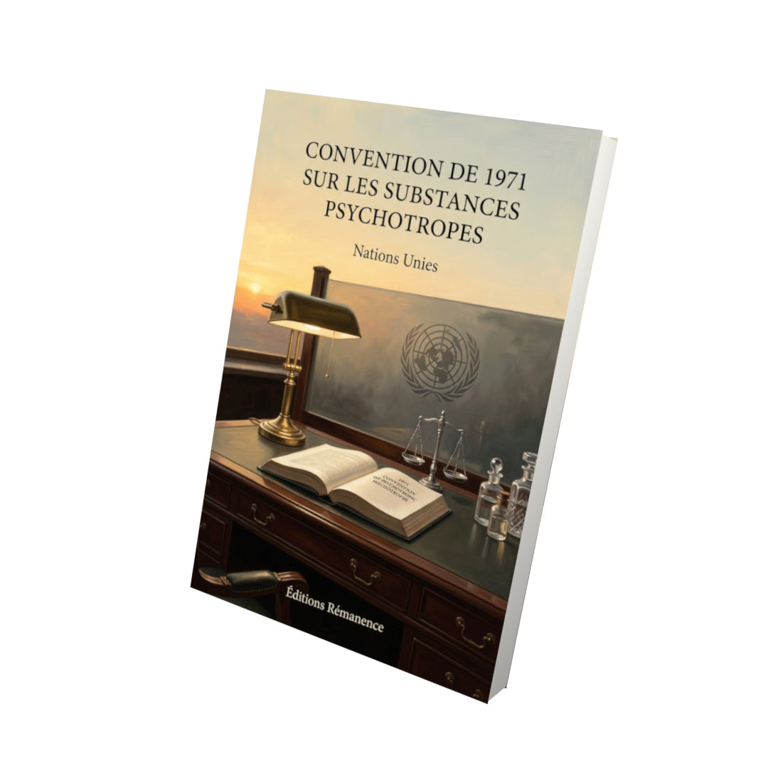 Livre Convention de 1971 sur les substances psychotropes par Nations Unies - Vue 3D - Editions Remanence