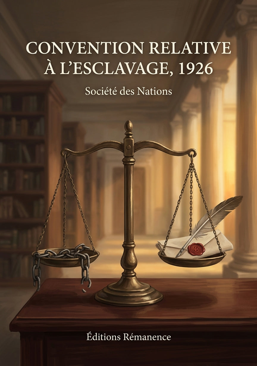Livre Convention relative à l'esclavage, 1926 par Société des Nations - Couverture - Editions Remanence