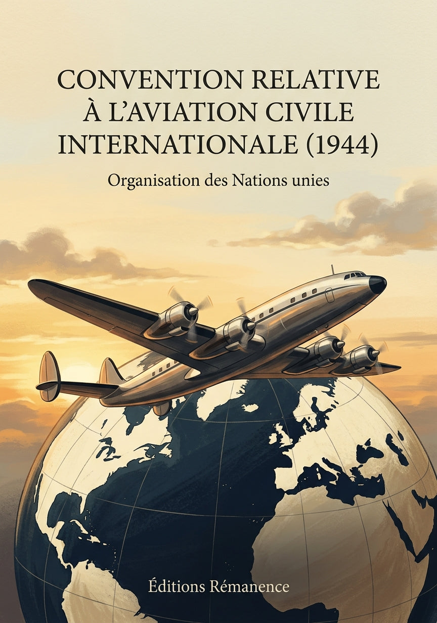 Livre Convention relative à l’aviation civile internationale (1944) par Organisation des Nations unies - Couverture - Editions Remanence