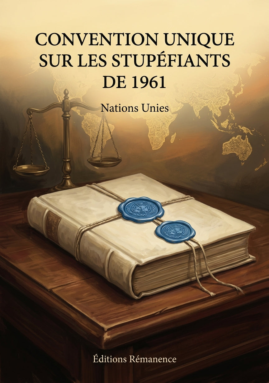 Livre Convention unique sur les stupéfiants de 1961 par Nations Unies - Couverture - Editions Remanence