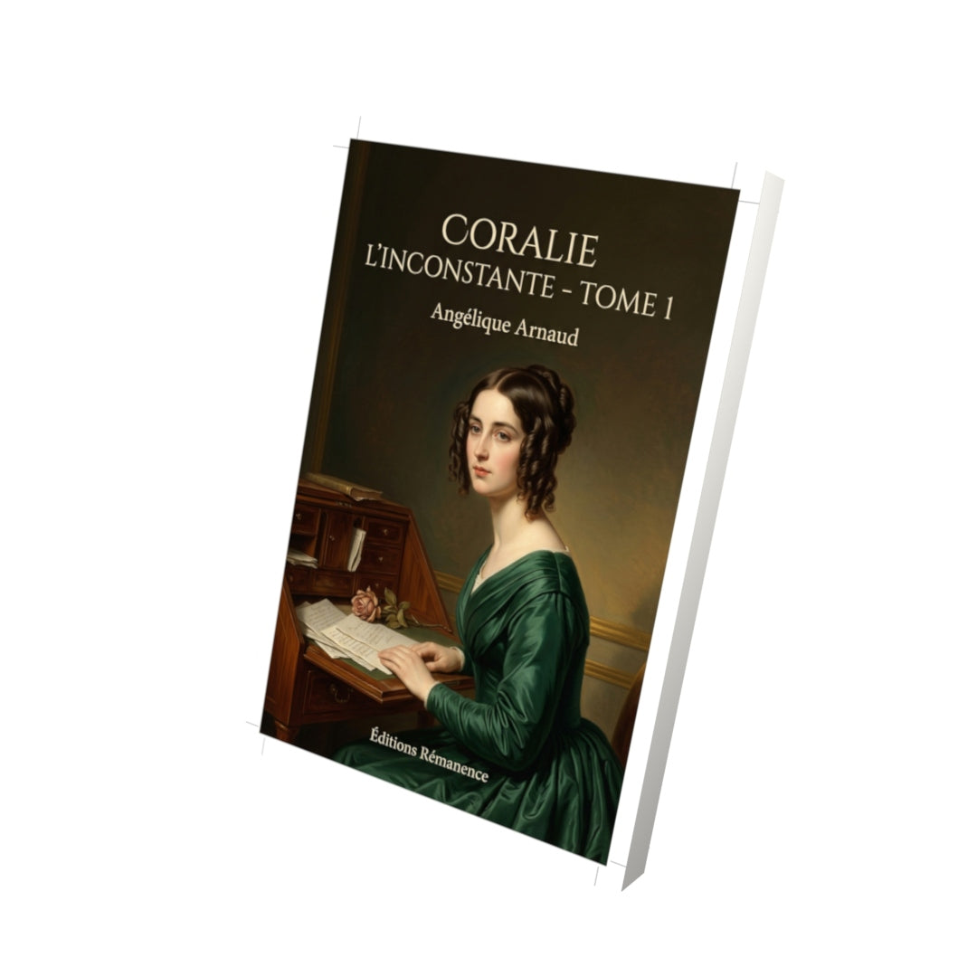 Livre Coralie l’inconstante - Tome 1 par Angélique Arnaud - Vue 3D - Editions Remanence
