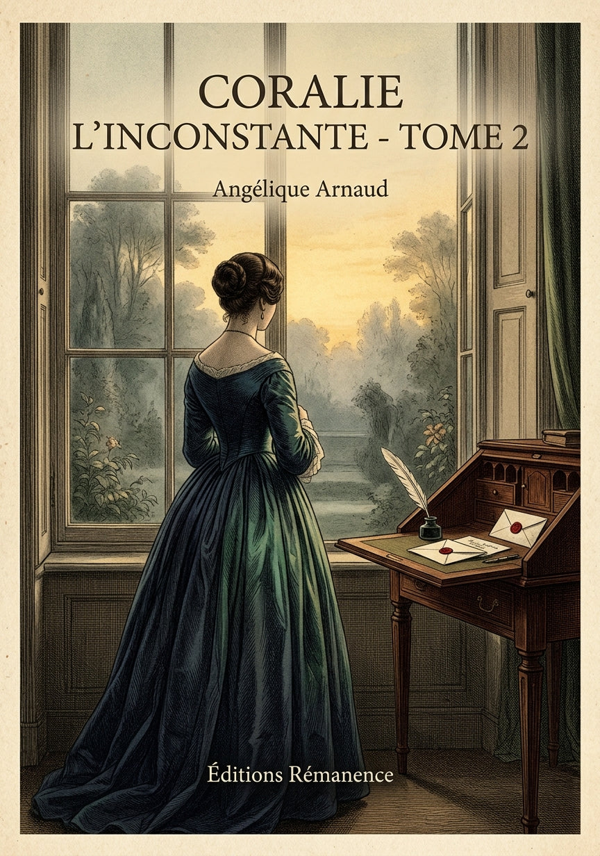 Livre Coralie l’inconstante - Tome 2 par Angélique Arnaud - Couverture - Editions Remanence