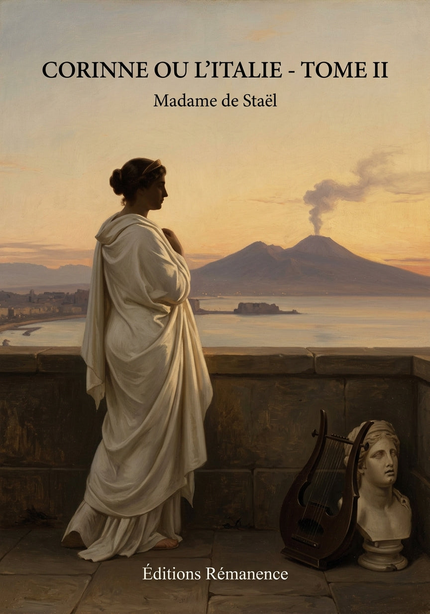 Livre Corinne ou l’Italie - Tome II par Madame de Staël - Couverture - Editions Remanence