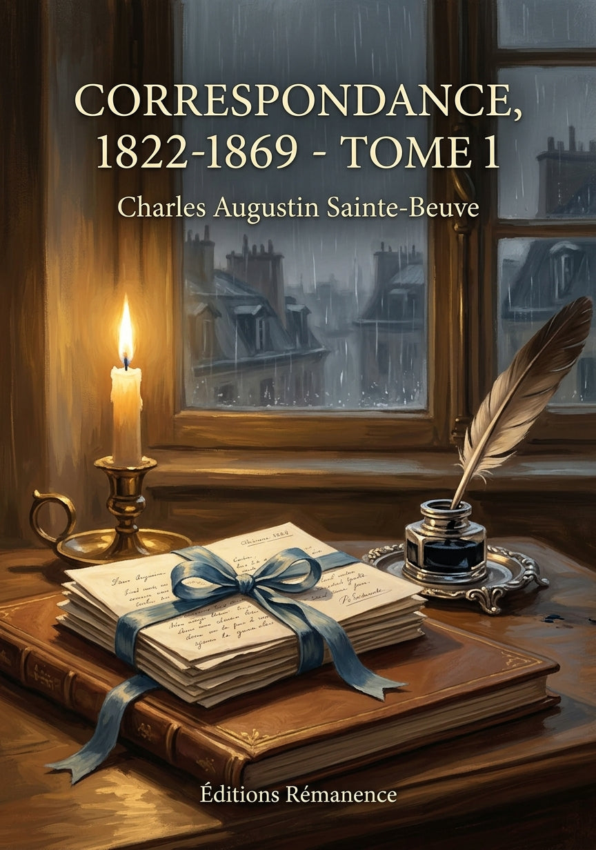 Livre Correspondance, 1822-1869 - Tome 1 par Charles Augustin Sainte-Beuve - Couverture - Editions Remanence