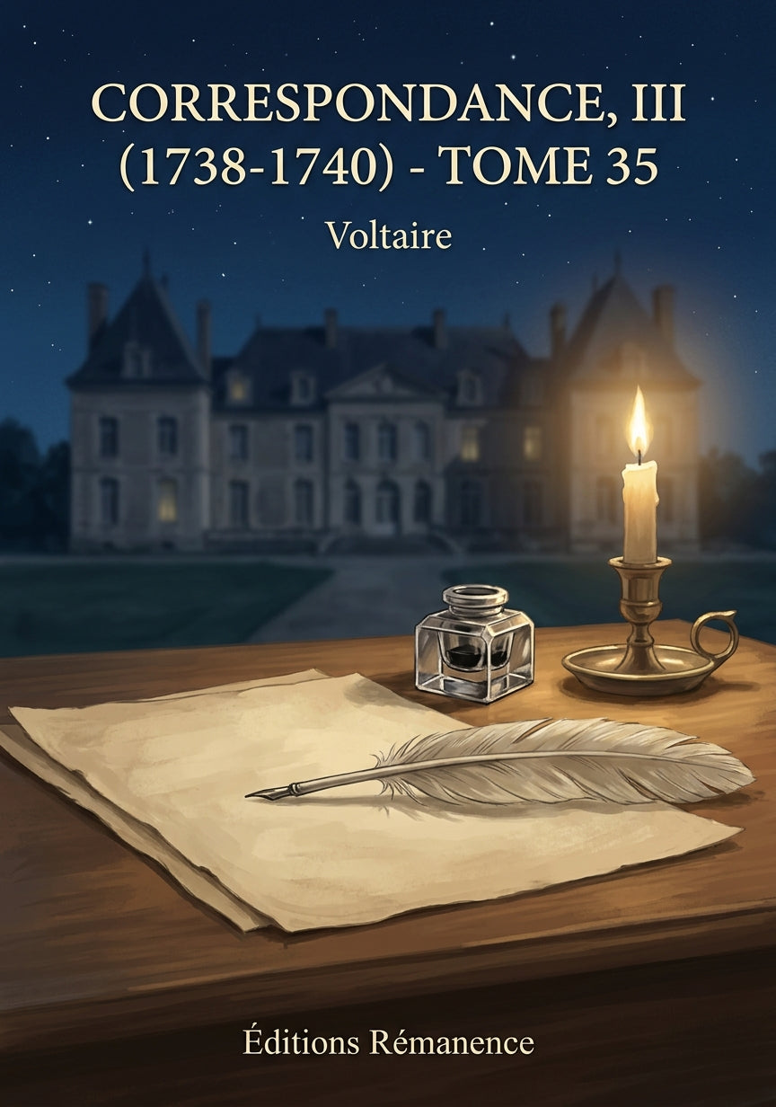 Livre Correspondance, III (1738-1740) - Tome 35 par Voltaire - Couverture - Editions Remanence