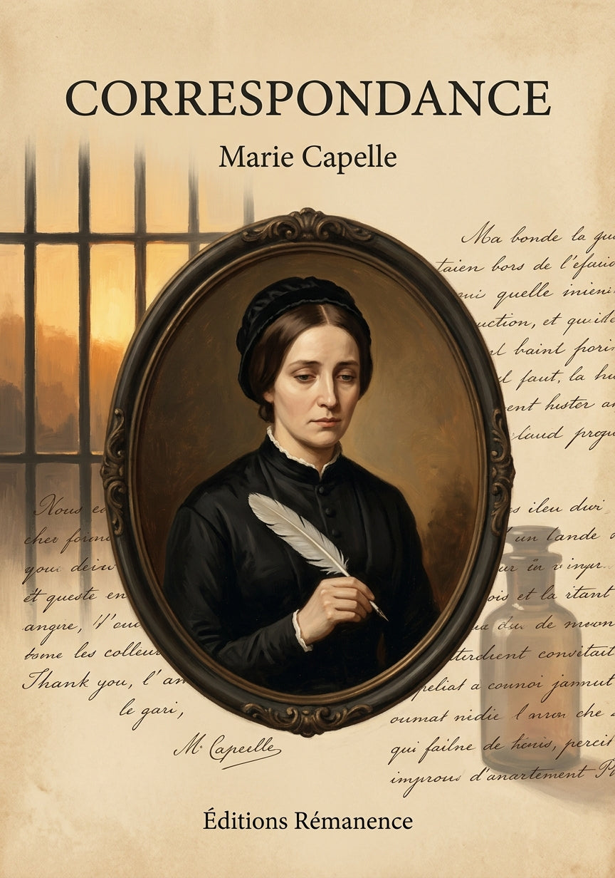 Livre Correspondance par Marie Capelle - Couverture - Editions Remanence