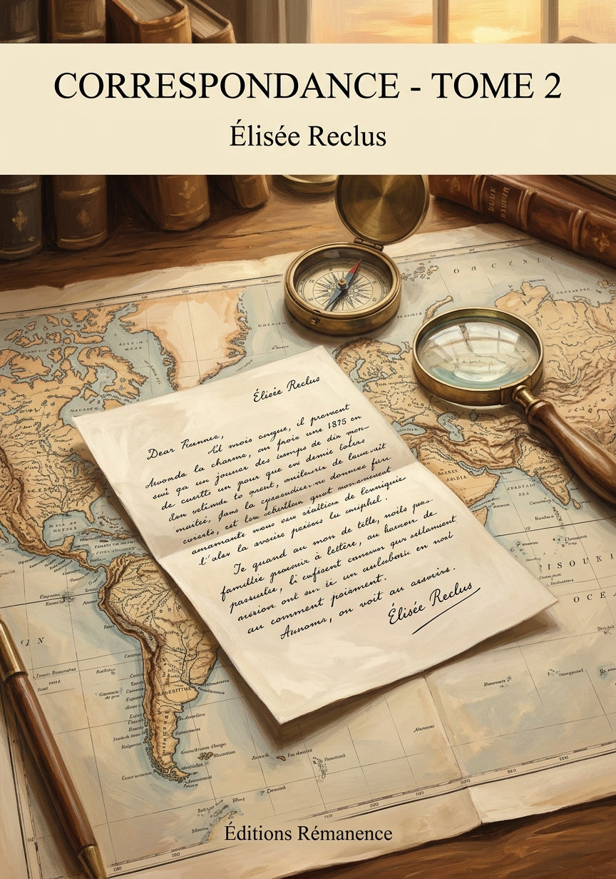 Livre Correspondance - Tome 2 par Élisée Reclus - Couverture - Editions Remanence