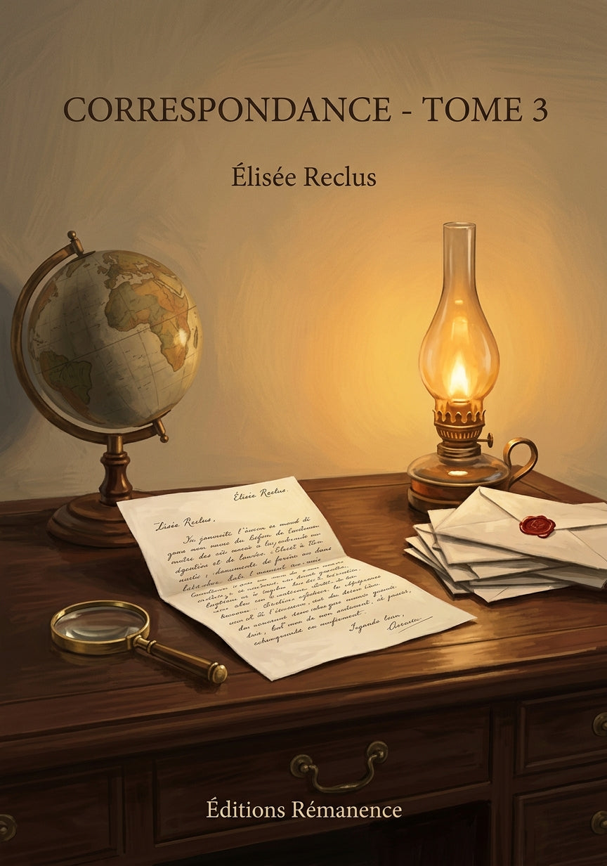 Livre Correspondance - Tome 3 par Élisée Reclus - Couverture - Editions Remanence