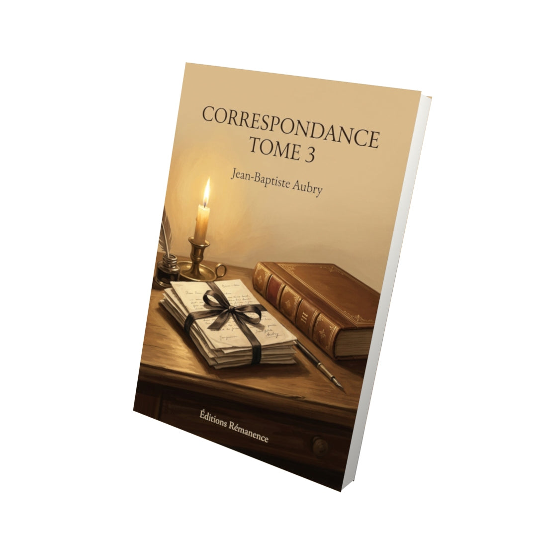 Livre Correspondance Tome 3 - Jean-Baptiste Aubry - Vue 3D - Editions Remanence