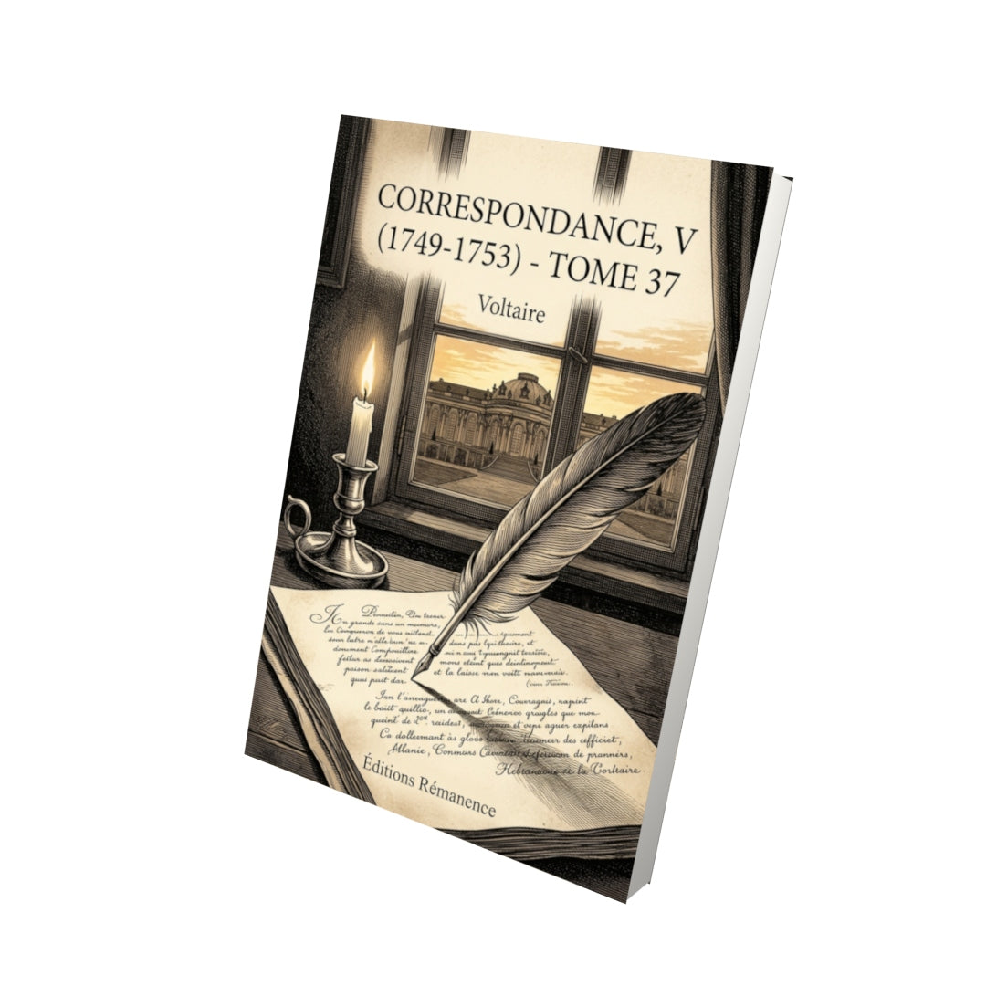 Livre Correspondance, V (1749-1753) - Tome 37 par Voltaire - Vue 3D - Editions Remanence