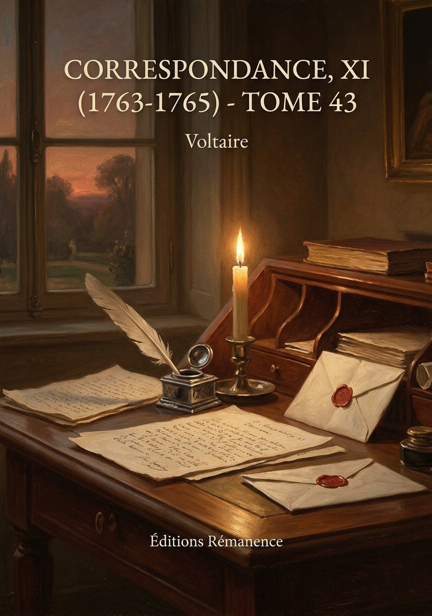 Livre Correspondance, XI (1763-1765) - Tome 43 par Voltaire - Couverture - Editions Remanence