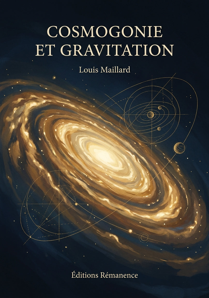Livre Cosmogonie et gravitation par Louis Maillard - Couverture - Editions Remanence