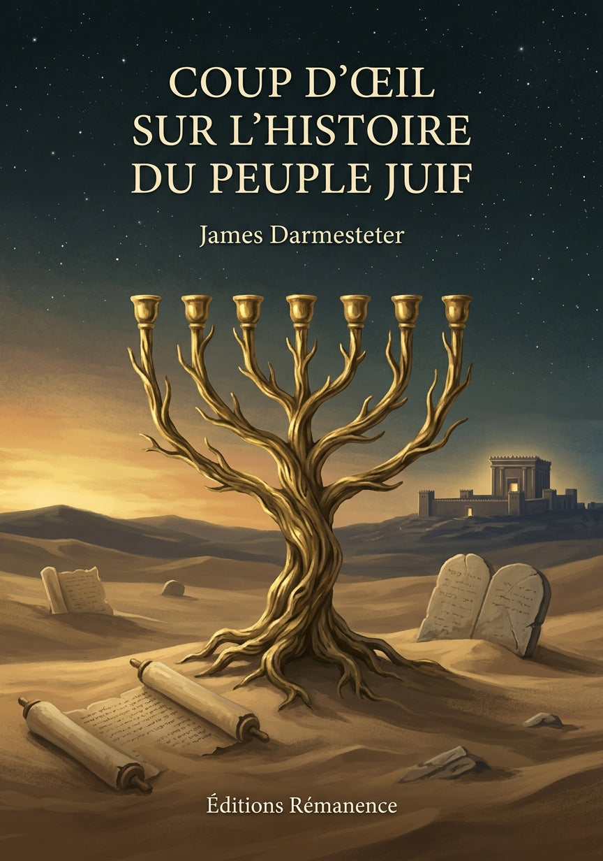 Livre Coup d’œil sur l’histoire du peuple juif par James Darmesteter - Couverture - Editions Remanence
