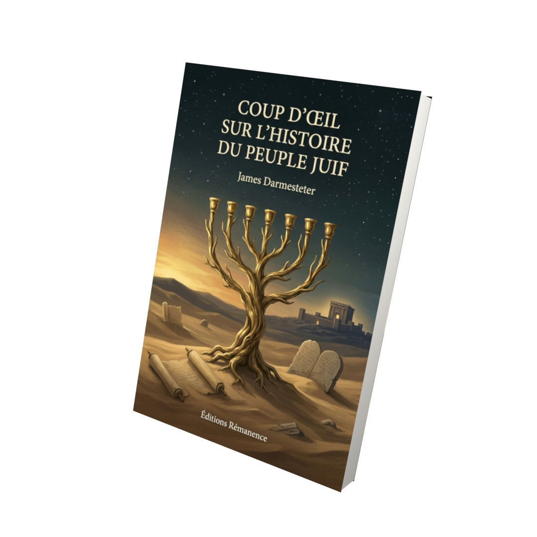 Livre Coup d’œil sur l’histoire du peuple juif par James Darmesteter - Vue 3D - Editions Remanence