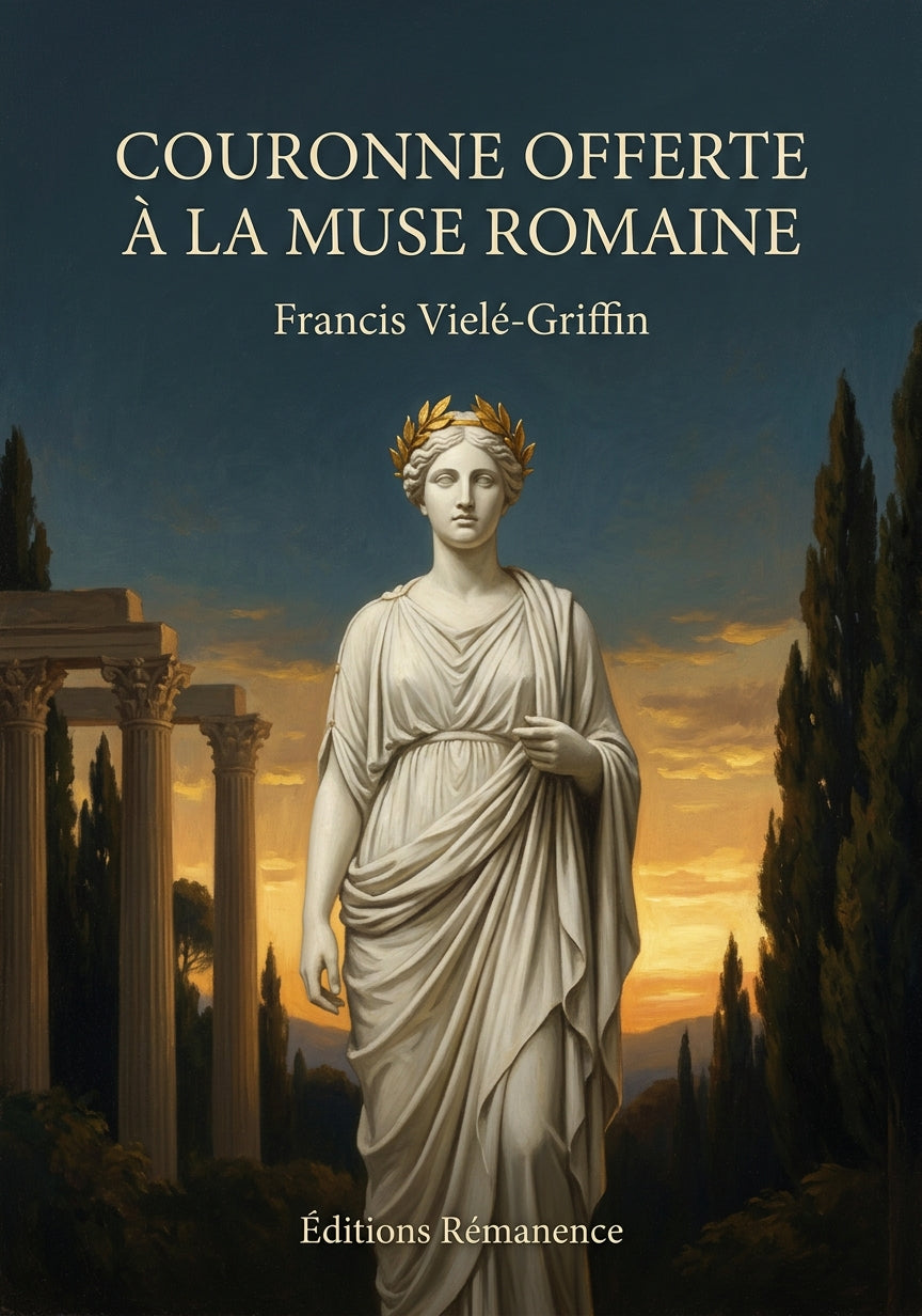 Livre Couronne offerte à la muse romaine par Francis Vielé-Griffin - Couverture - Editions Remanence