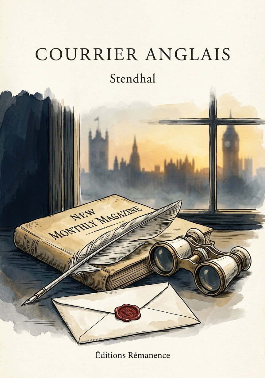 Livre Courrier anglais par Stendhal - Couverture - Editions Remanence