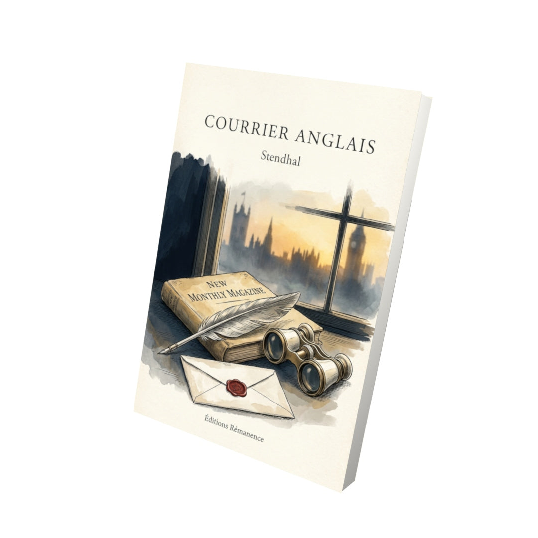 Livre Courrier anglais par Stendhal - Vue 3D - Editions Remanence