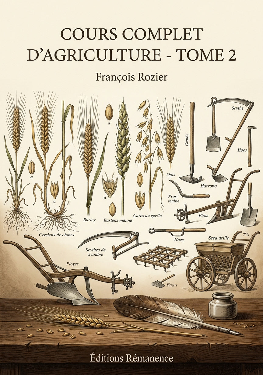 Livre Cours complet d’agriculture - Tome 2 par François Rozier - Couverture - Editions Remanence