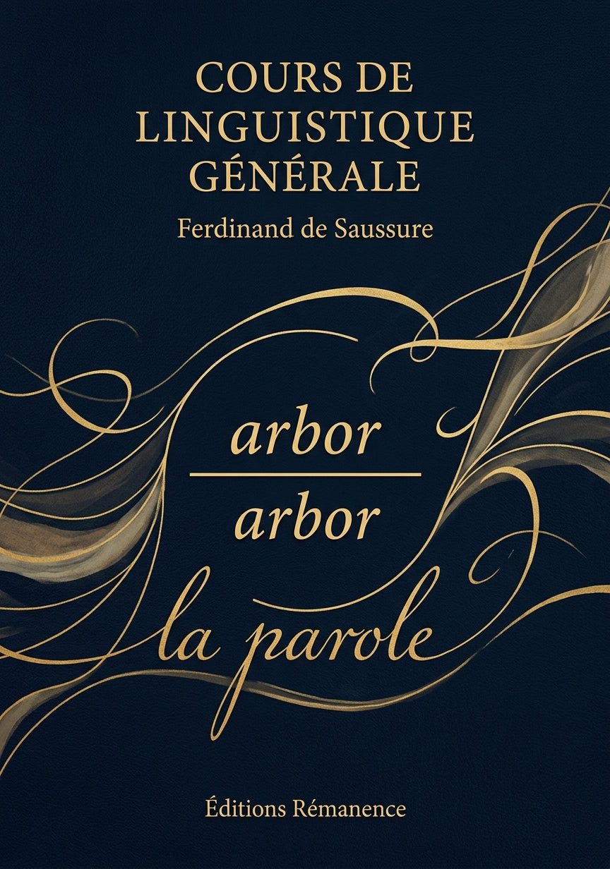 Livre Cours de linguistique générale par Ferdinand de Saussure - Couverture - Editions Remanence