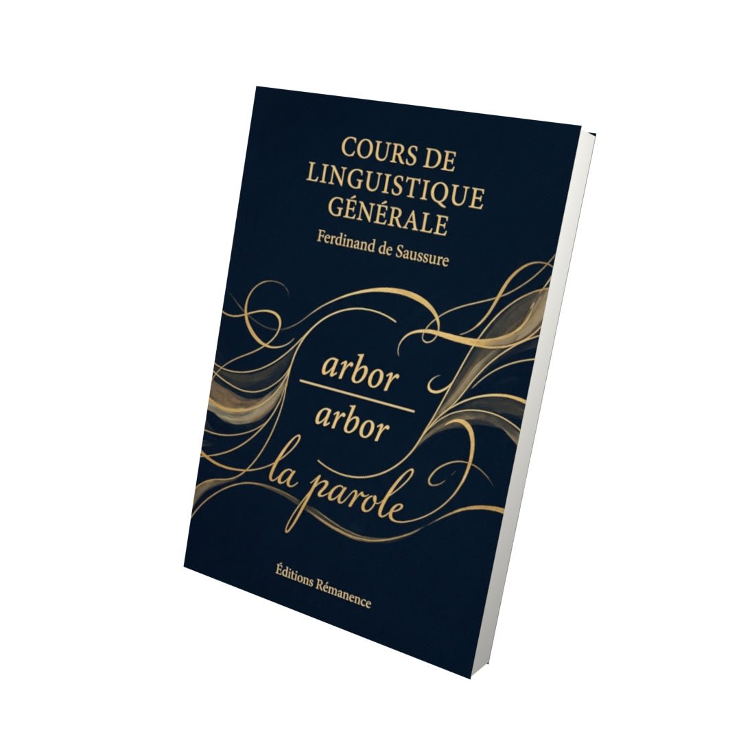Livre Cours de linguistique générale par Ferdinand de Saussure - Vue 3D - Editions Remanence