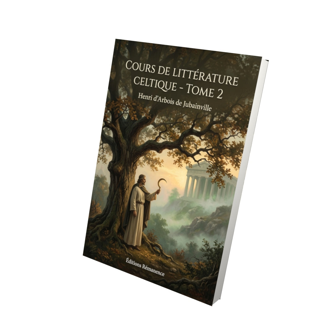 Livre Cours de littérature celtique - Tome 2 par Henri d’Arbois de Jubainville - Vue 3D - Editions Remanence