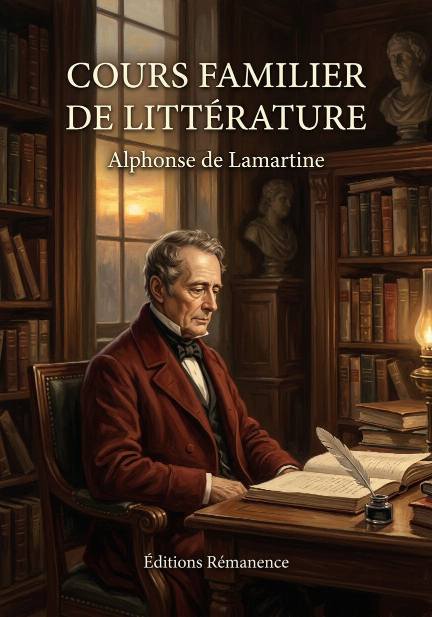 Livre Cours familier de littérature par Alphonse de Lamartine - Couverture - Editions Remanence
