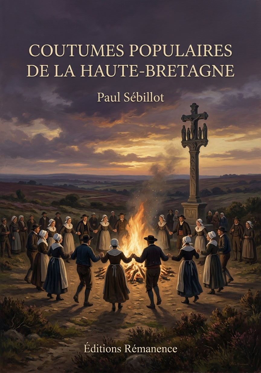 Livre Coutumes populaires de la Haute-Bretagne par Paul Sébillot - Couverture - Editions Remanence