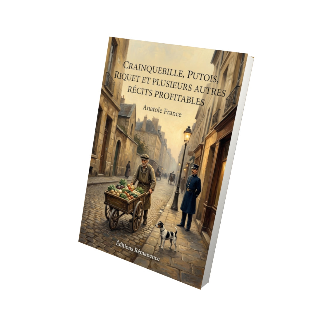 Livre Crainquebille, Putois, Riquet et plusieurs autres récits profitables par Anatole France - Vue 3D - Editions Remanence