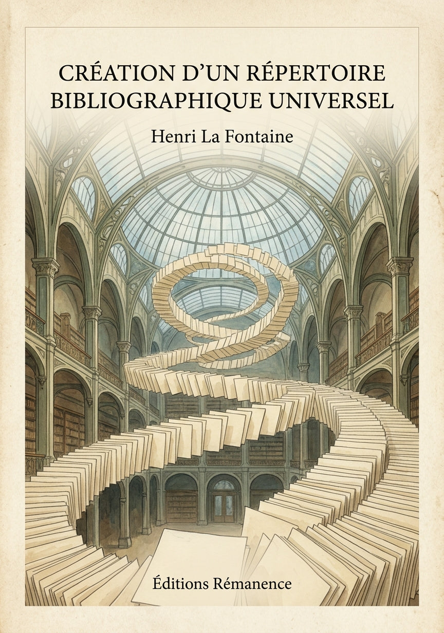 Création d'un répertoire bibliographique universel - Henri La Fontaine (Couverture)
