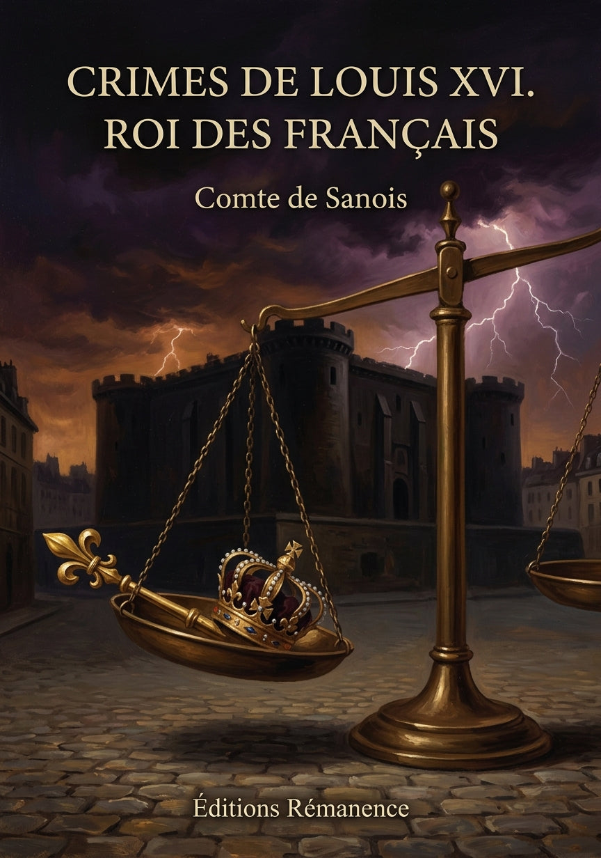 Livre Crimes de Louis XVI. Roi des Français par Comte de Sanois - Couverture - Editions Remanence