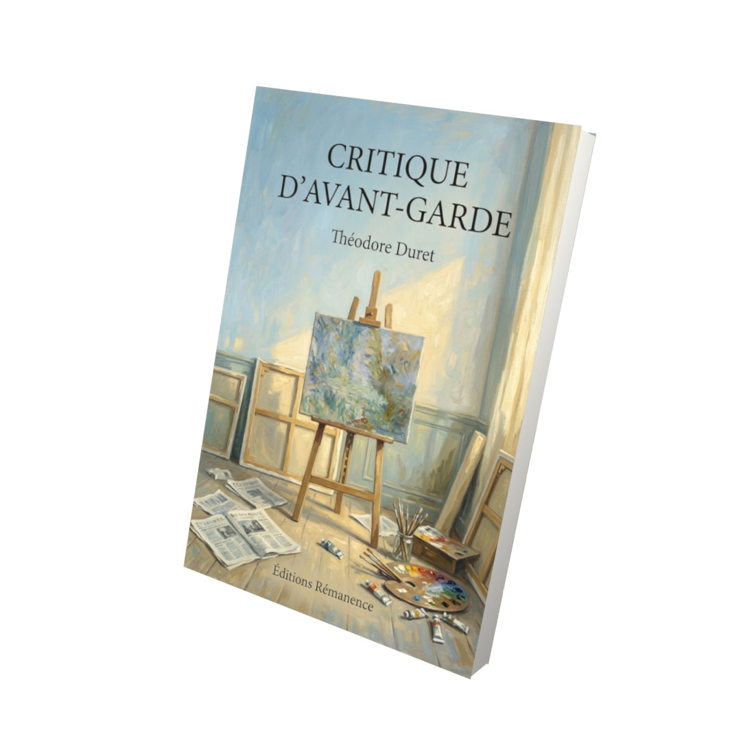 Livre Critique d’avant-garde par Théodore Duret - Vue 3D - Editions Remanence