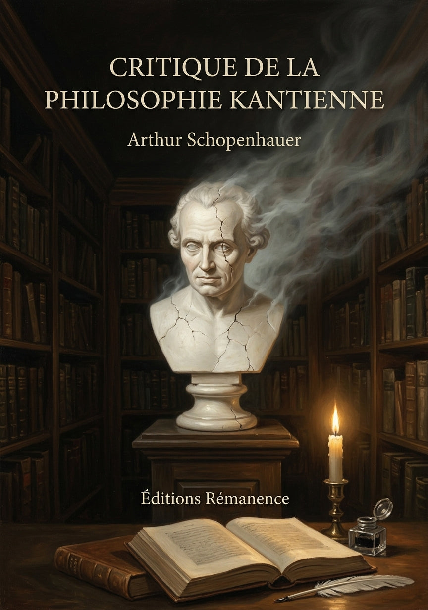 Livre Critique de la philosophie kantienne par Arthur Schopenhauer - Couverture - Editions Remanence