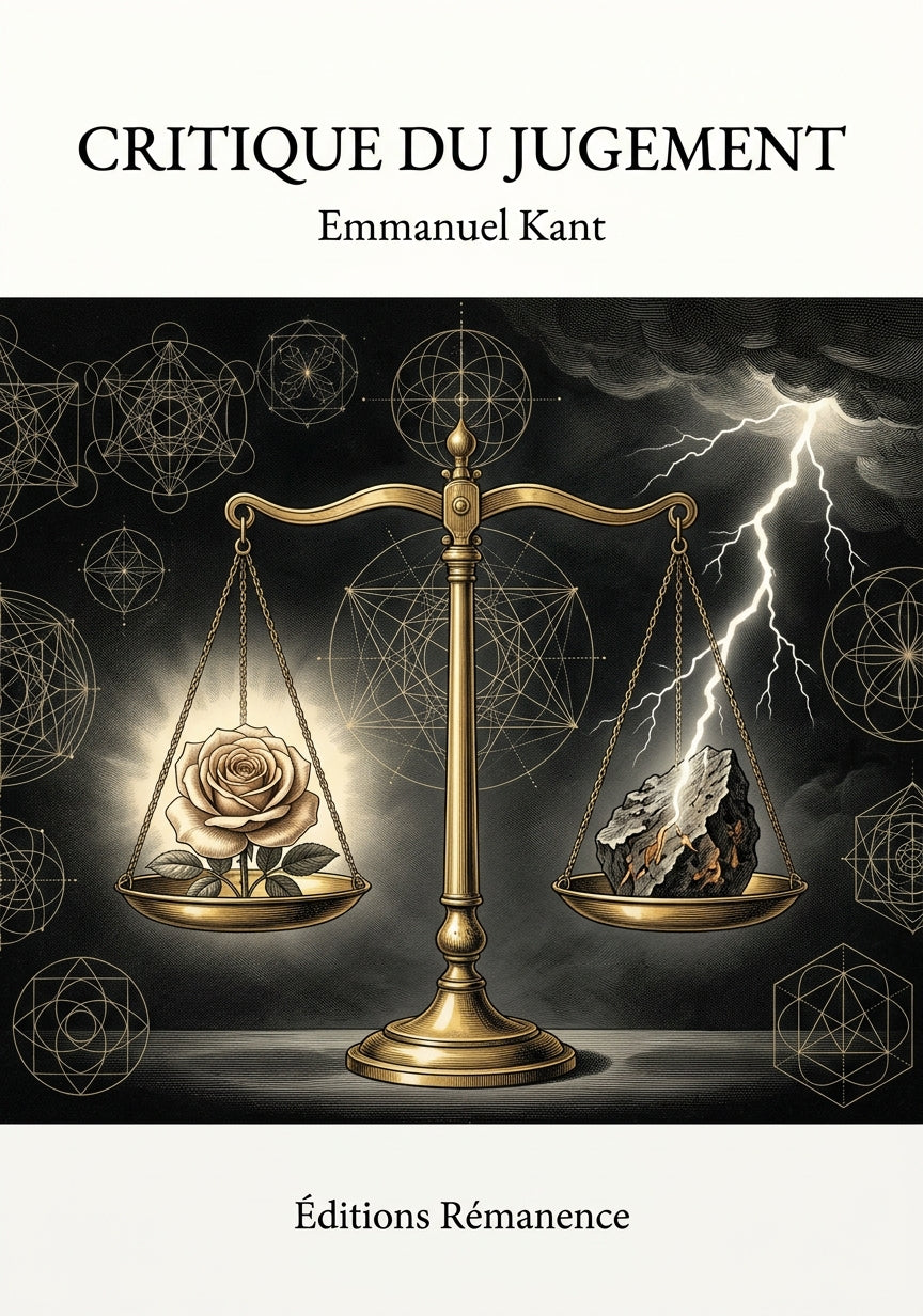 Livre Critique du jugement par Emmanuel Kant - Couverture - Editions Remanence