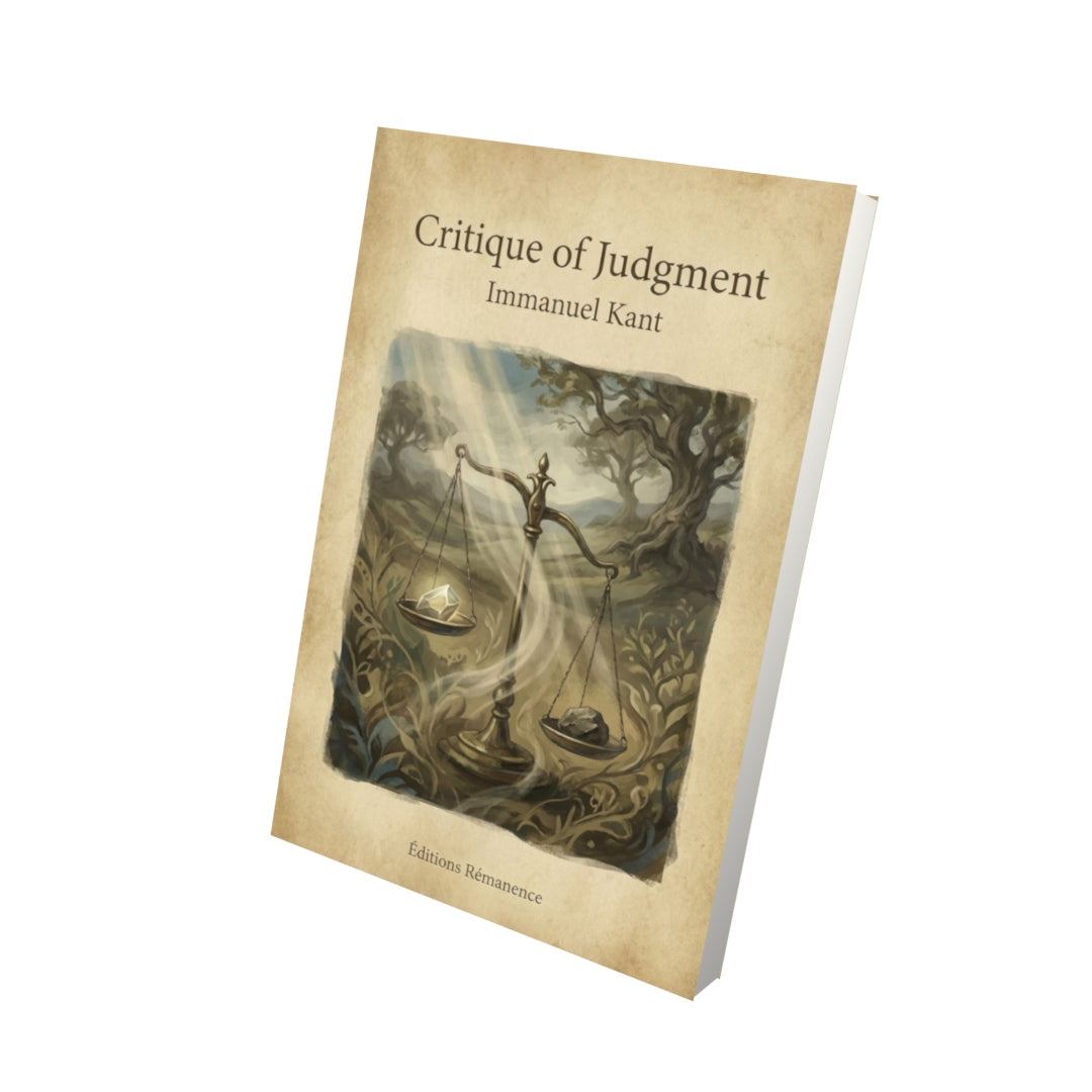 Livre Critique of Judgment – Immanuel Kant - Vue 3D - Editions Remanence
