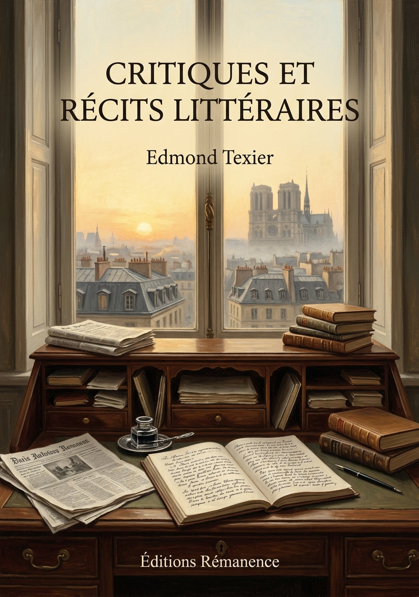 Livre Critiques et récits littéraires par Edmond Texier - Couverture - Editions Remanence
